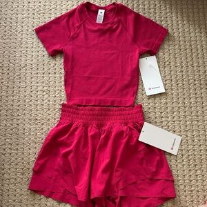 Lululemon Athletica Red Activewear Set
